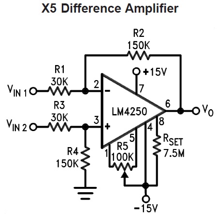 LM4250 Differential Amplifier