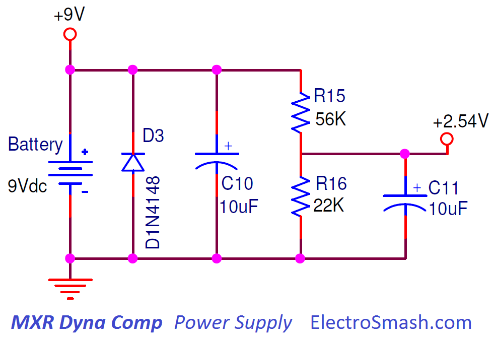 mxr dyna comp power supply