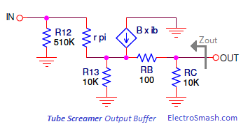 Tube Screamer Output Buffer Small Signal